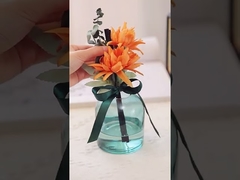 아로마 홈 꽃 섬유 스틱 유리병 400ml 라운드 리드 디퓨저 선물 상자 포함