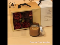 유칼립투스 천연 왁스 브라운 병 양초 세트 코르크 뚜껑