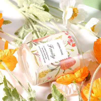 개인 상표 Aromatherapy 유리 호화스러운 간장 냄새가 좋은 초 220G 8x9cm