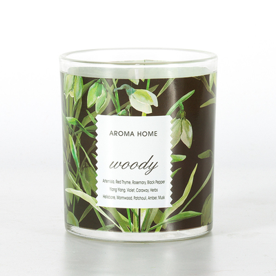 개인 상표 Aromatherapy 유리 호화스러운 간장 냄새가 좋은 초 220G 8x9cm