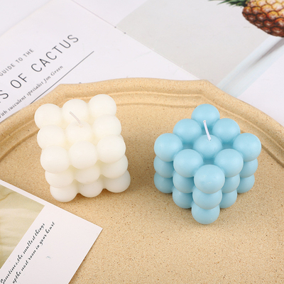 AROMA HOME 큐브 공 모양 마카롱 색상 결혼식을 위한 향이 나는 조각된 양초