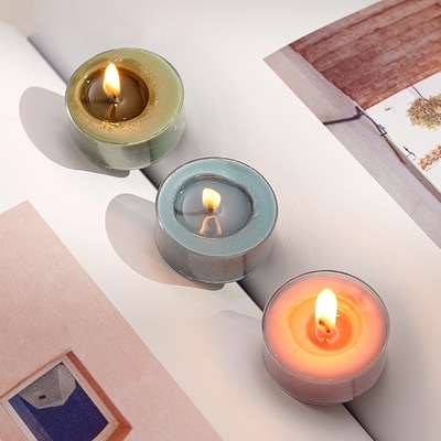 아로마홈 4 PC 팩 아로마테라피 DIY 고급 품질 생강 오렌지 로제 와인 방향 소이 왁스 냄새가 난 녹차 촛불