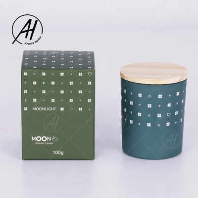 아로마홈 유리병 나무 Lid 연기없는 콩 왁스 캔들 개인 라벨 5.5OZ 7OZ 8OZ