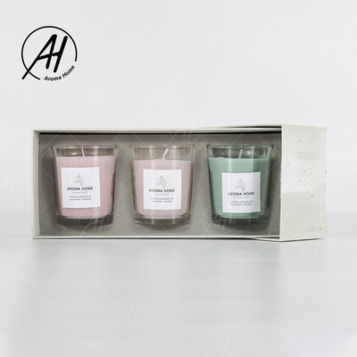 아로마테라피 파티 작은 주택 유리병 소이 왁스 향기 칸델라 화려한 선물은 5.5OZ 3PCS에서 설정했습니다