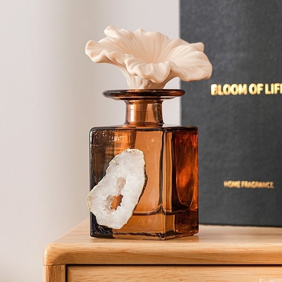 럭셔리 홈 향수 공기 신선기 개인 레이블 유리 병 Reed Diffuser 세트